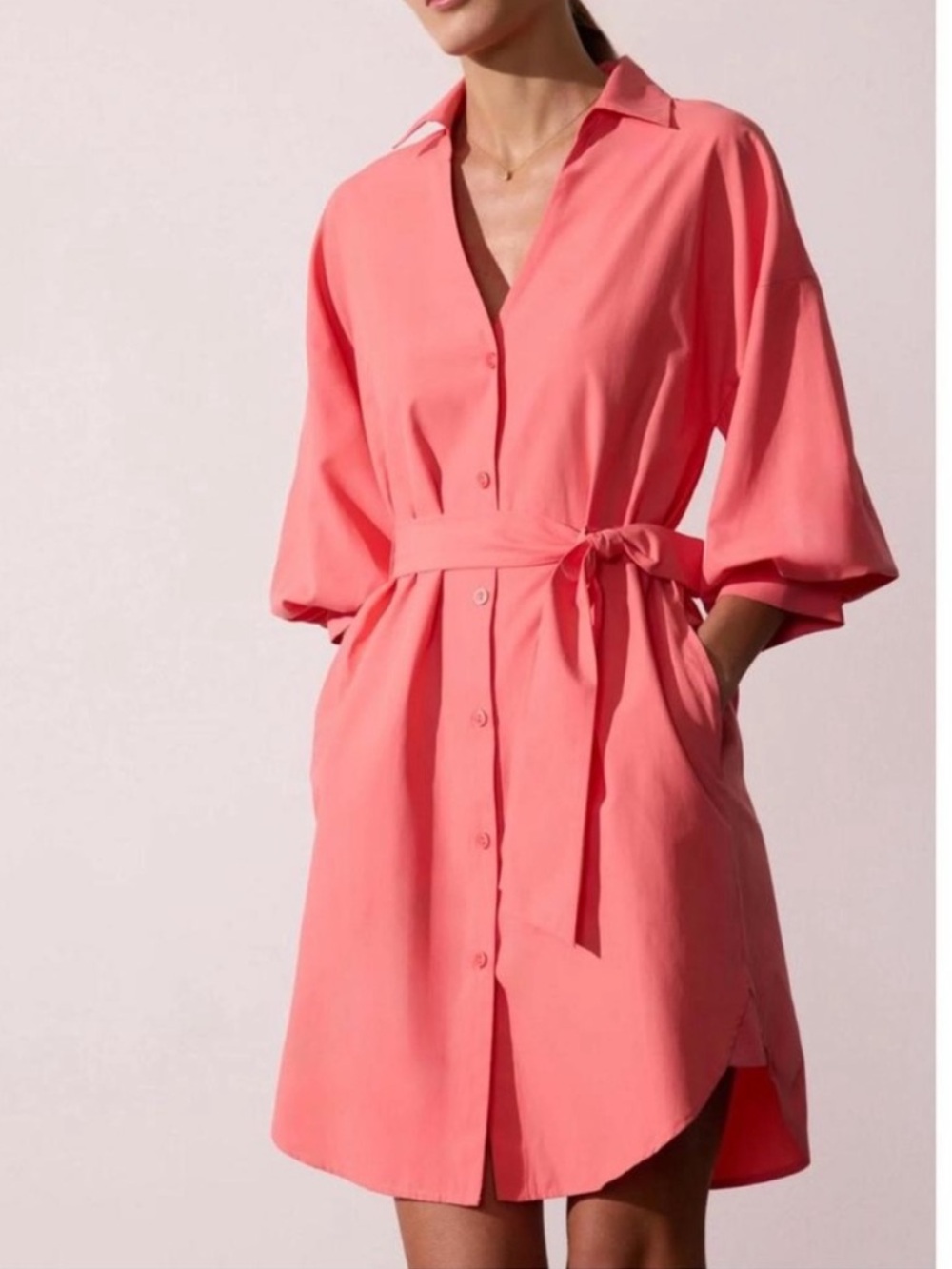 Brochu Walker Kate Belted Dress NWT Size XS coral